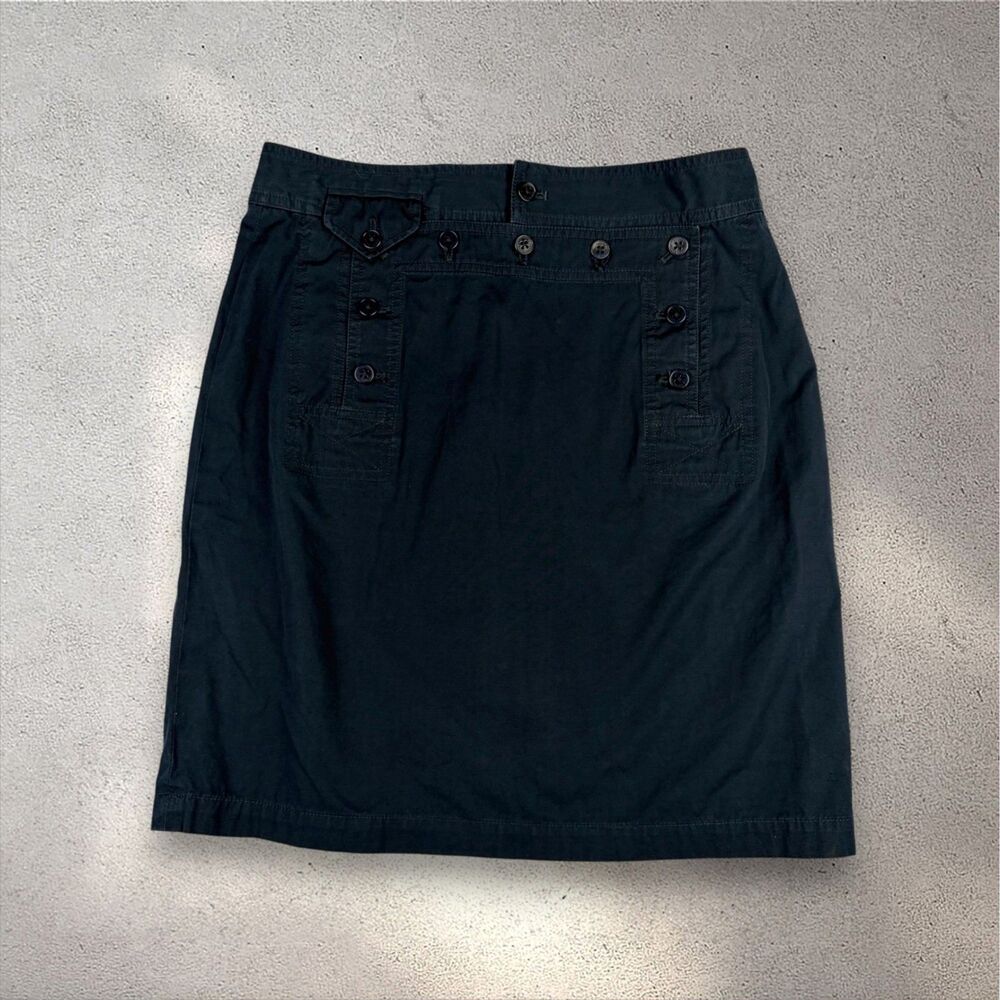 VTG Lauren Ralph Lauren Sailor Mini Pencil Skirt Women's 8 Navy Preppy Old Money